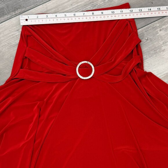 Dance America Sz S Red Skirt with Rhinestone Buckle NWT - Picture 6 of 10